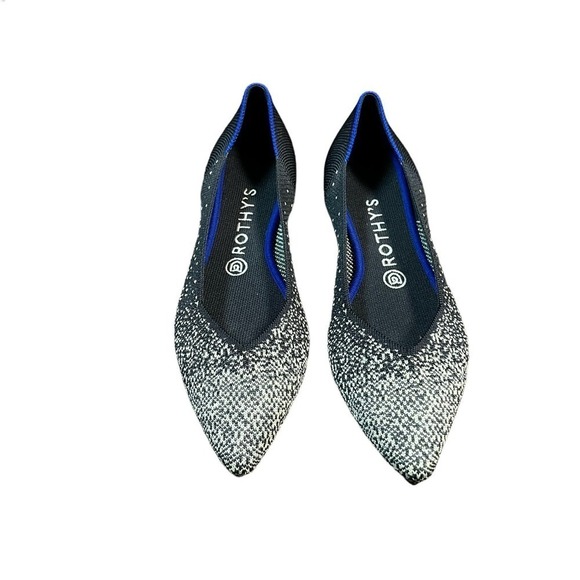 Rothy's The Point Slate Metallic Silver Retired Women’s Size 9 - Picture 4 of 6